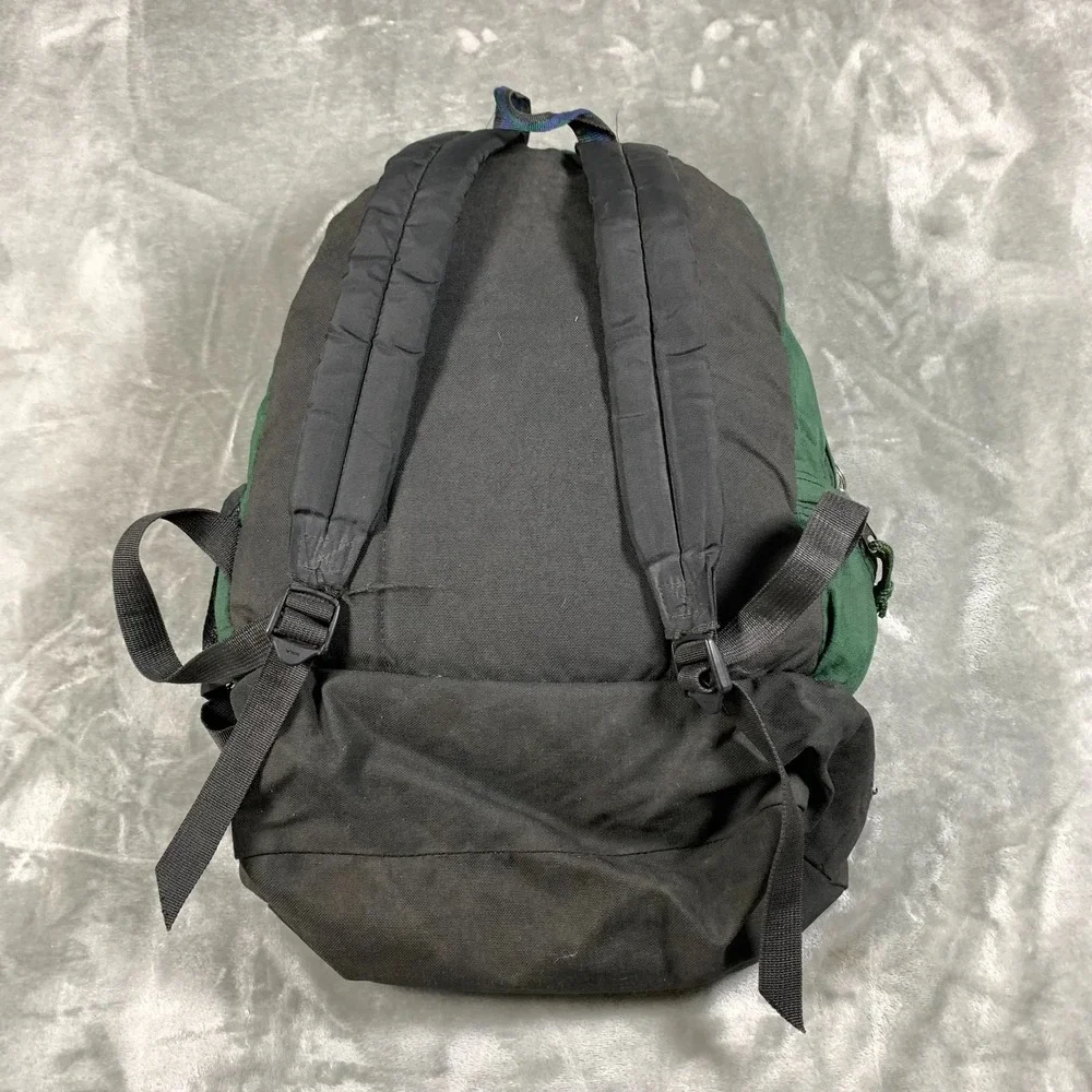 Vintage JanSport Backpack Day Pack Green Made in USA Outdoor Ripstop 90s Hiking